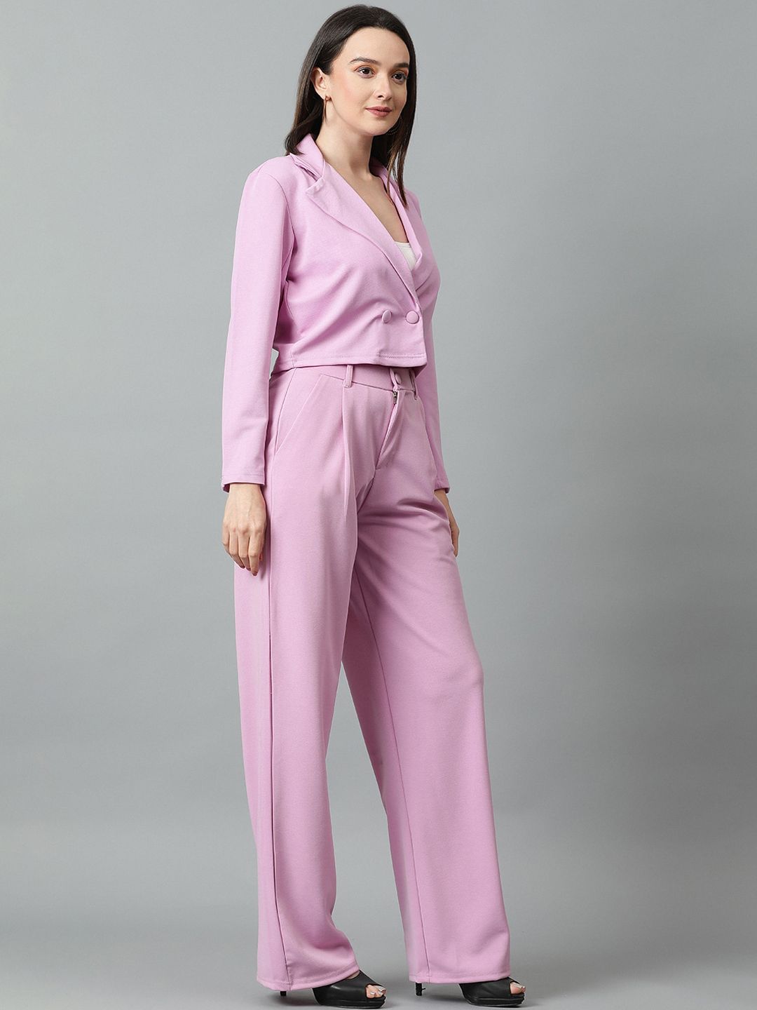 KOTTY BIZwear Basics Notched Lapel Collar Coat With Trousers