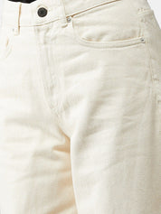 Kotty Women Cream-Coloured Skinny Fit Jeans