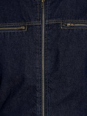 Kotty Men Blue Colourblocked Denim Jacket