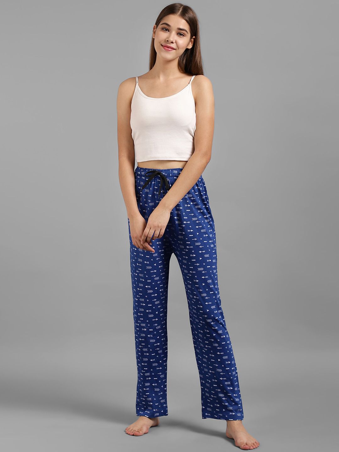 Kotty Women Green Printed Lounge Pants