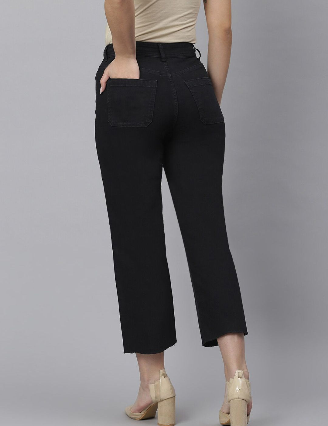 Kotty Women Black Flared Jeans