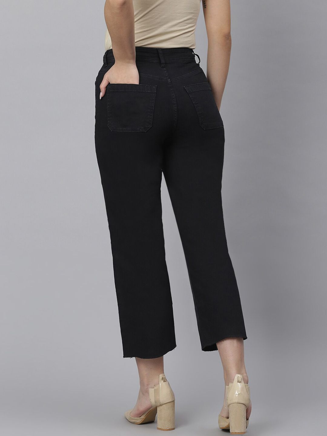 Kotty Women Black Flared Jeans