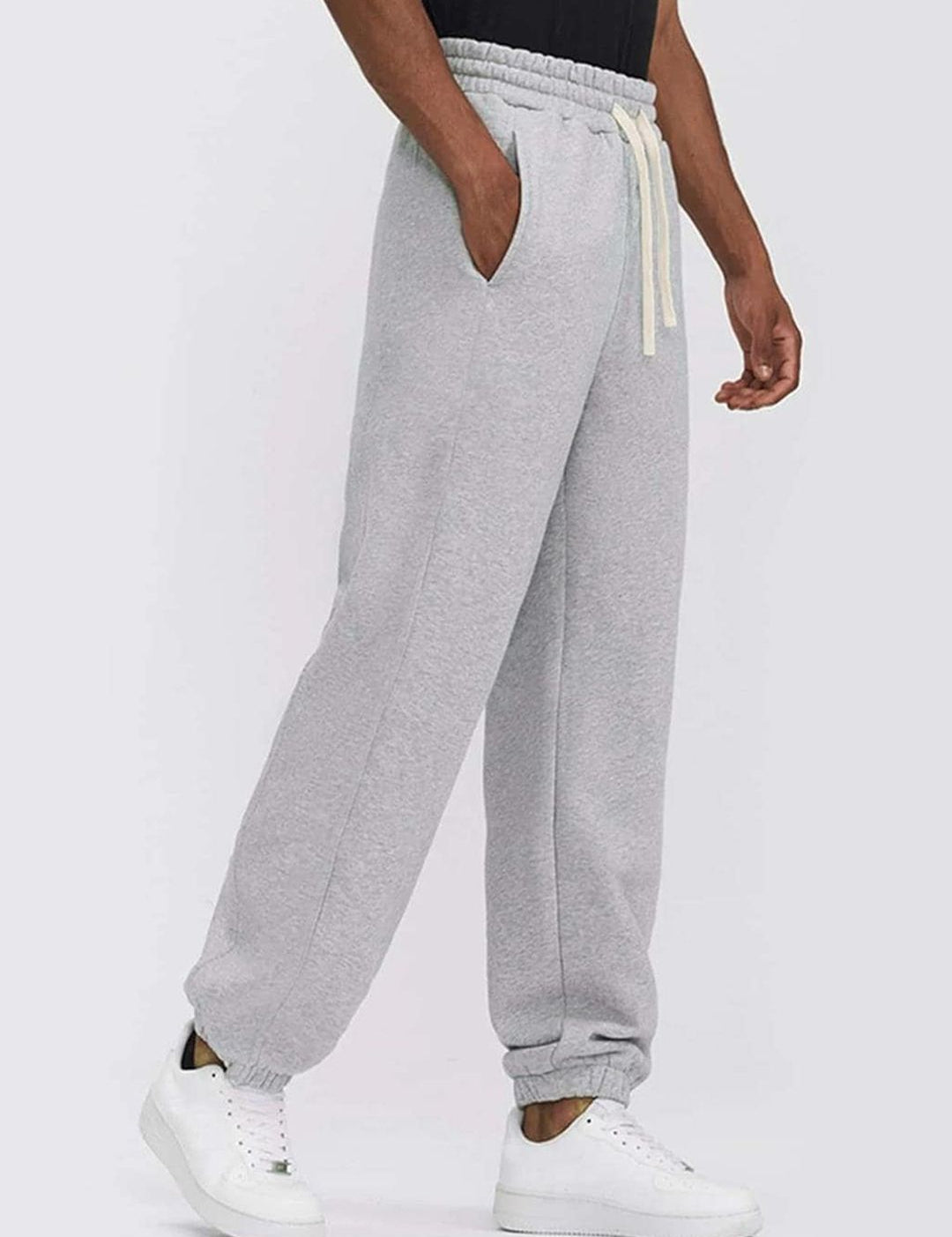 Kotty Men Grey Mid-Rise Joggers