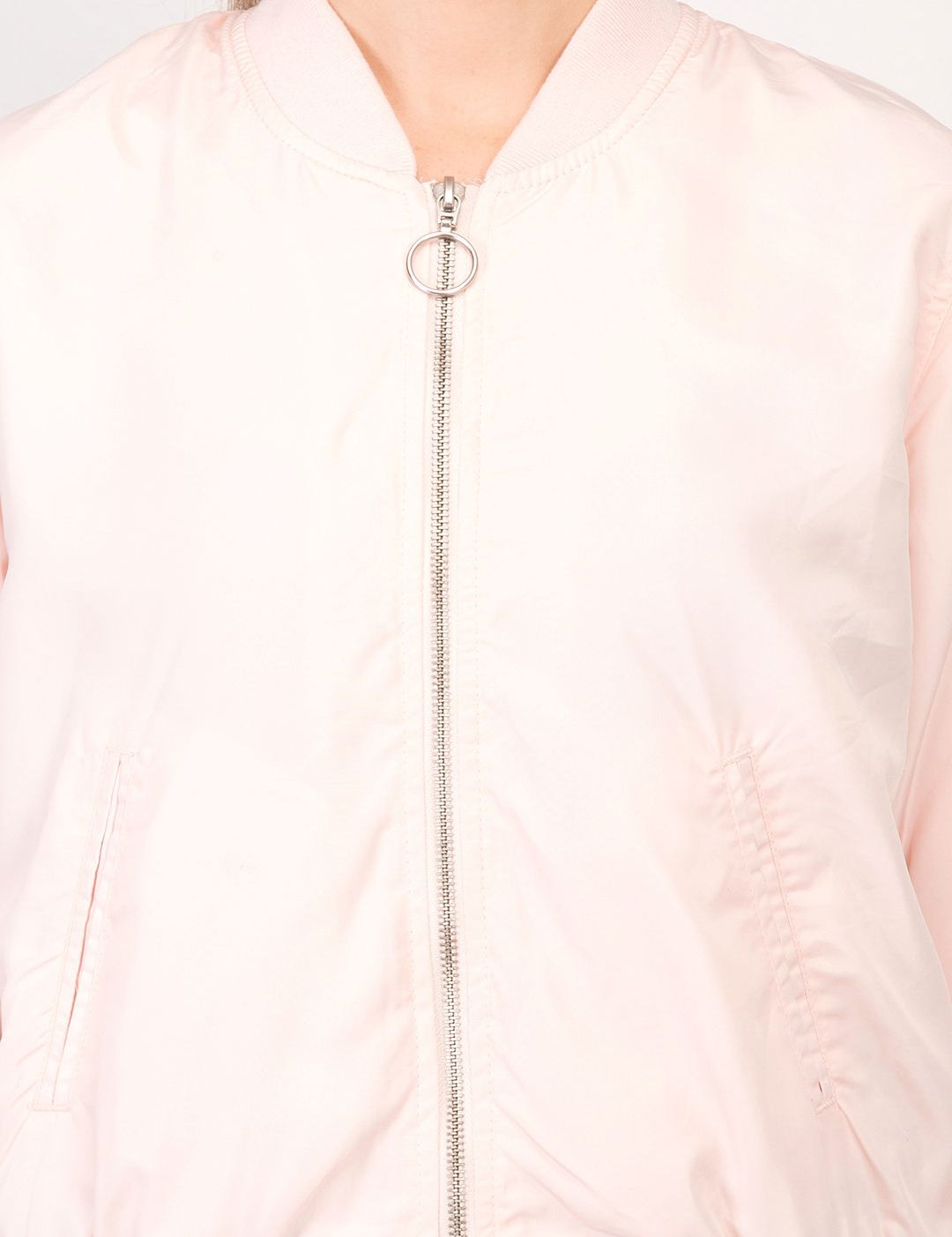 Kotty Women Pink Solid Insulator Bomber Jacket