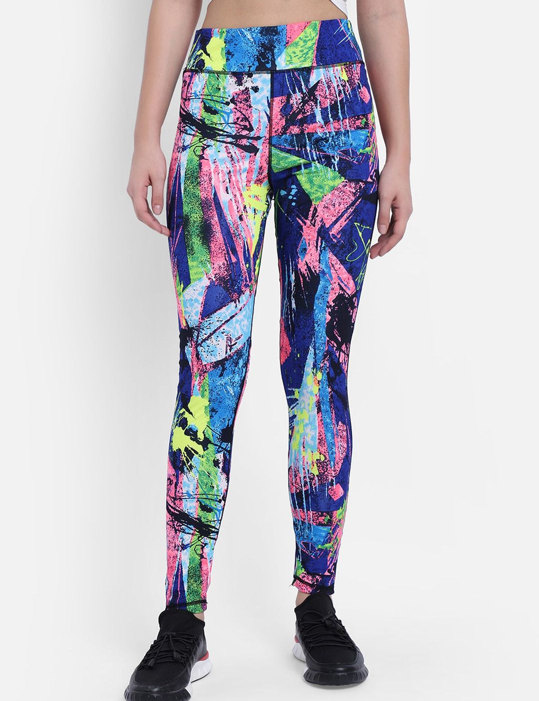 Kotty Women Blue & Pink Printed Tights