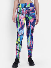 Kotty Women Blue & Pink Printed Tights