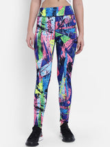 Kotty Women Blue & Pink Printed Tights
