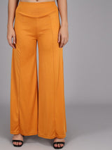 Kotty Women Yellow Flared High-Rise Parallel Trousers