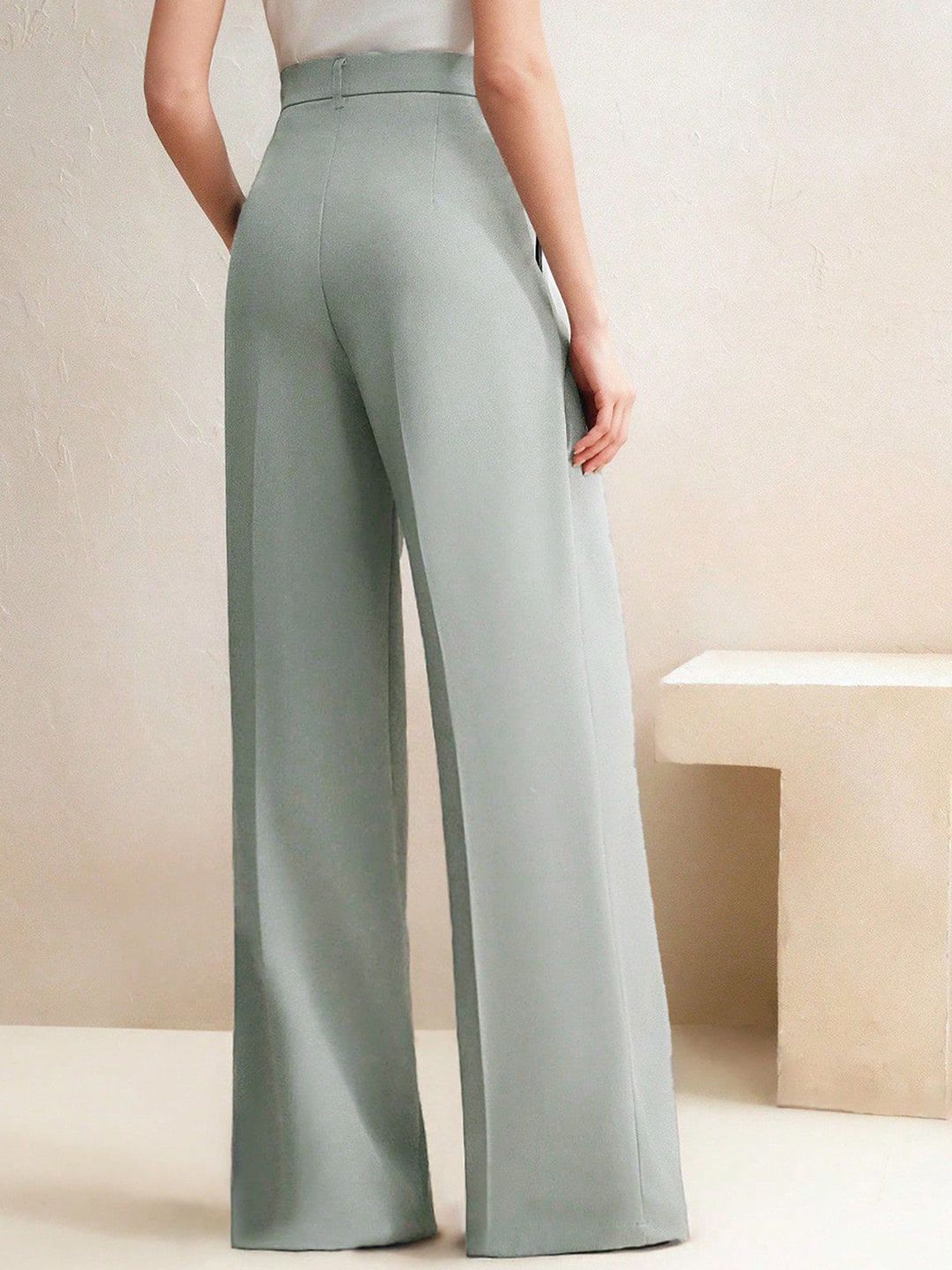 Kotty Women High-Rise Easy Wash Single Pleated Trousers