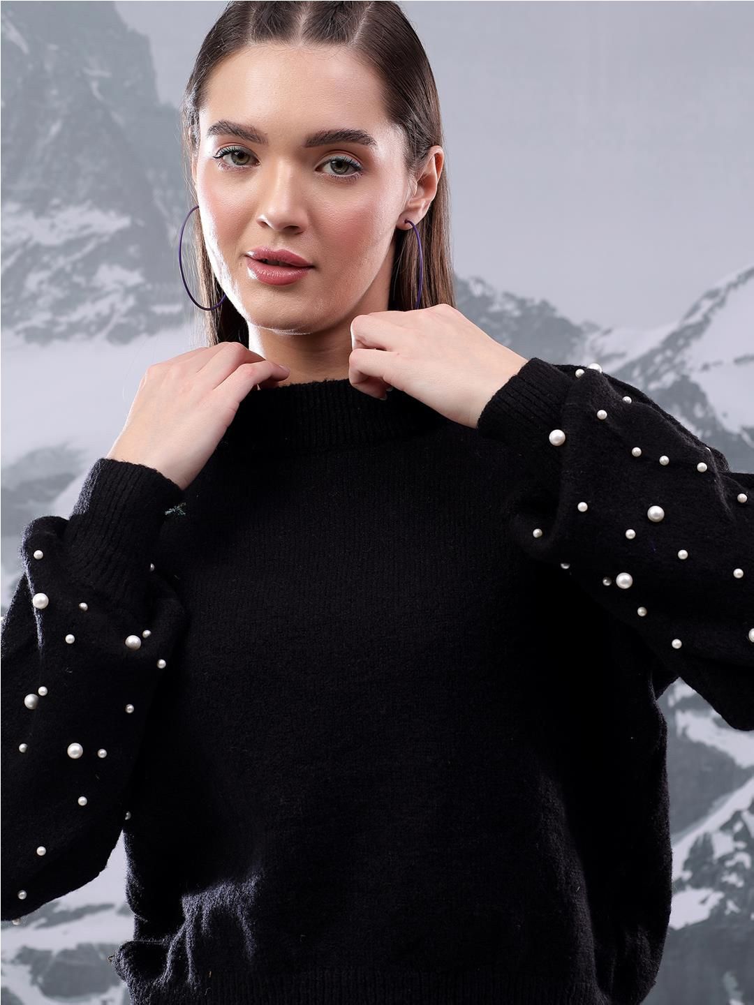 Kotty Women Embroidered Pullover with Embellished Detail