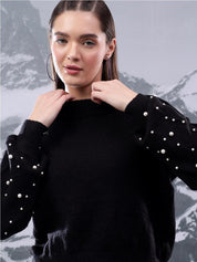 Kotty Women Embroidered Pullover with Embellished Detail