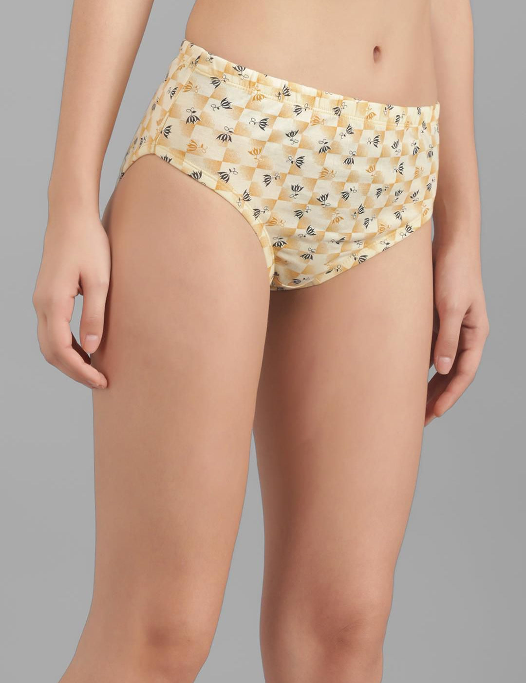 Kotty Women Pack Of 3 Floral Printed Cotton Hipster Briefs