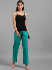 Kotty Women Green Printed Lounge Pants