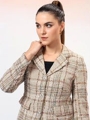 Kotty Checked Single-Breasted Overcoat