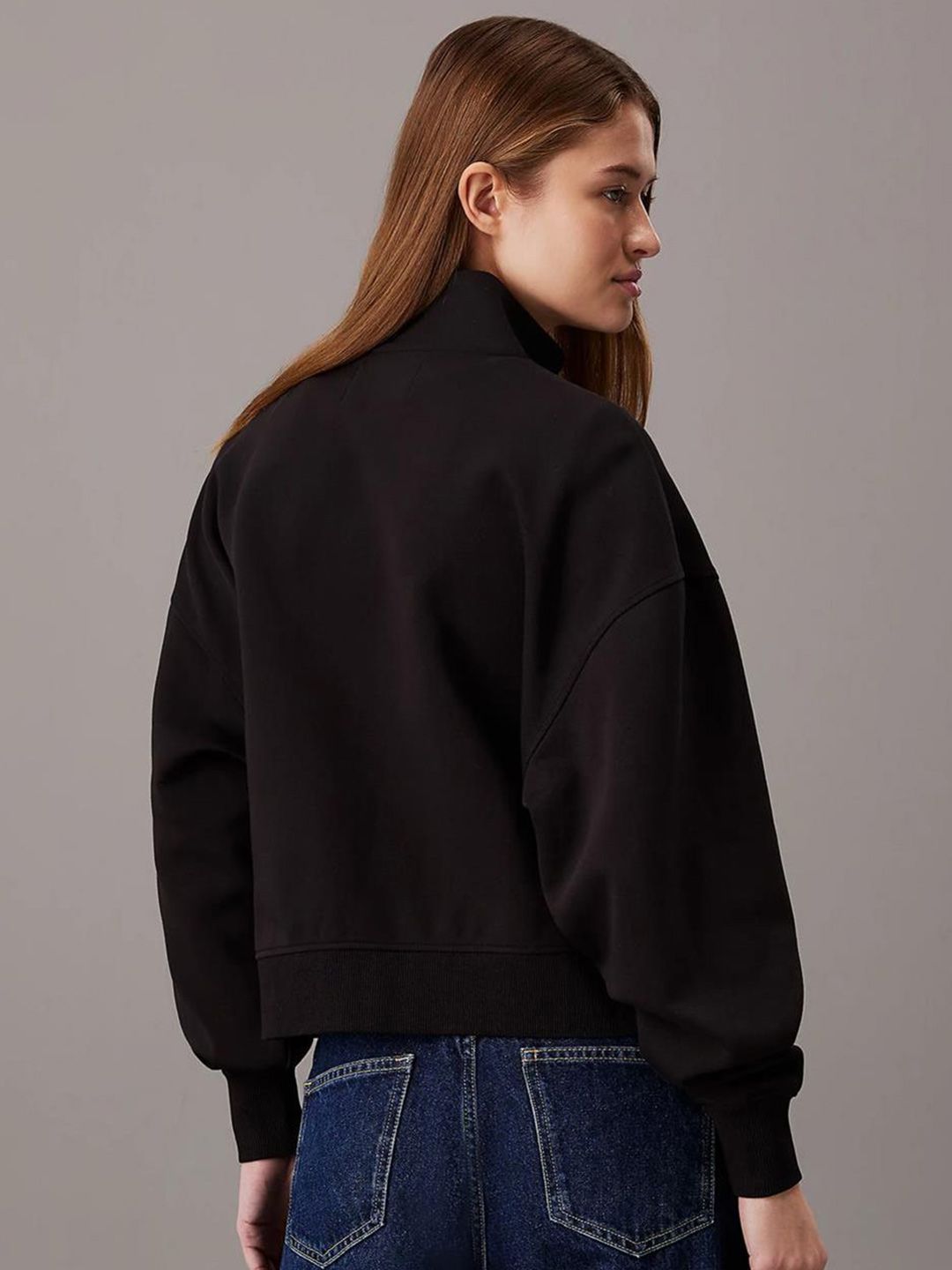 Kotty Women High Neck Front-Open Sweatshirt