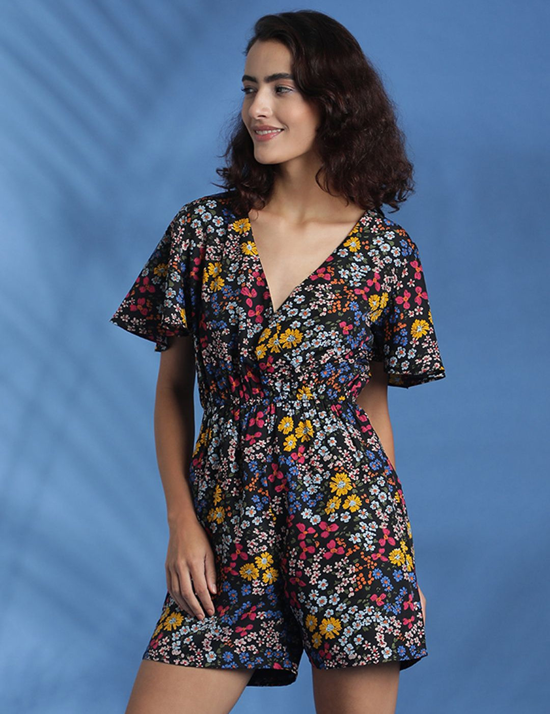 Kotty Printed Short Sleeves Jumpsuit