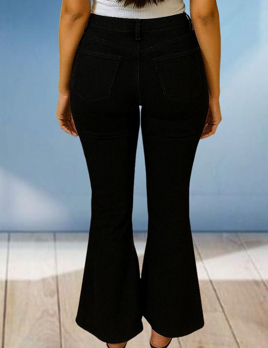 Kotty Women Bootcut High-Rise Mildly Distressed Stretchable Jeans