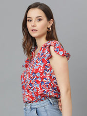 Kotty Floral Print Crepe Top
