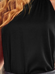 Kotty Women Halter Neck Sleeveless Satin Top