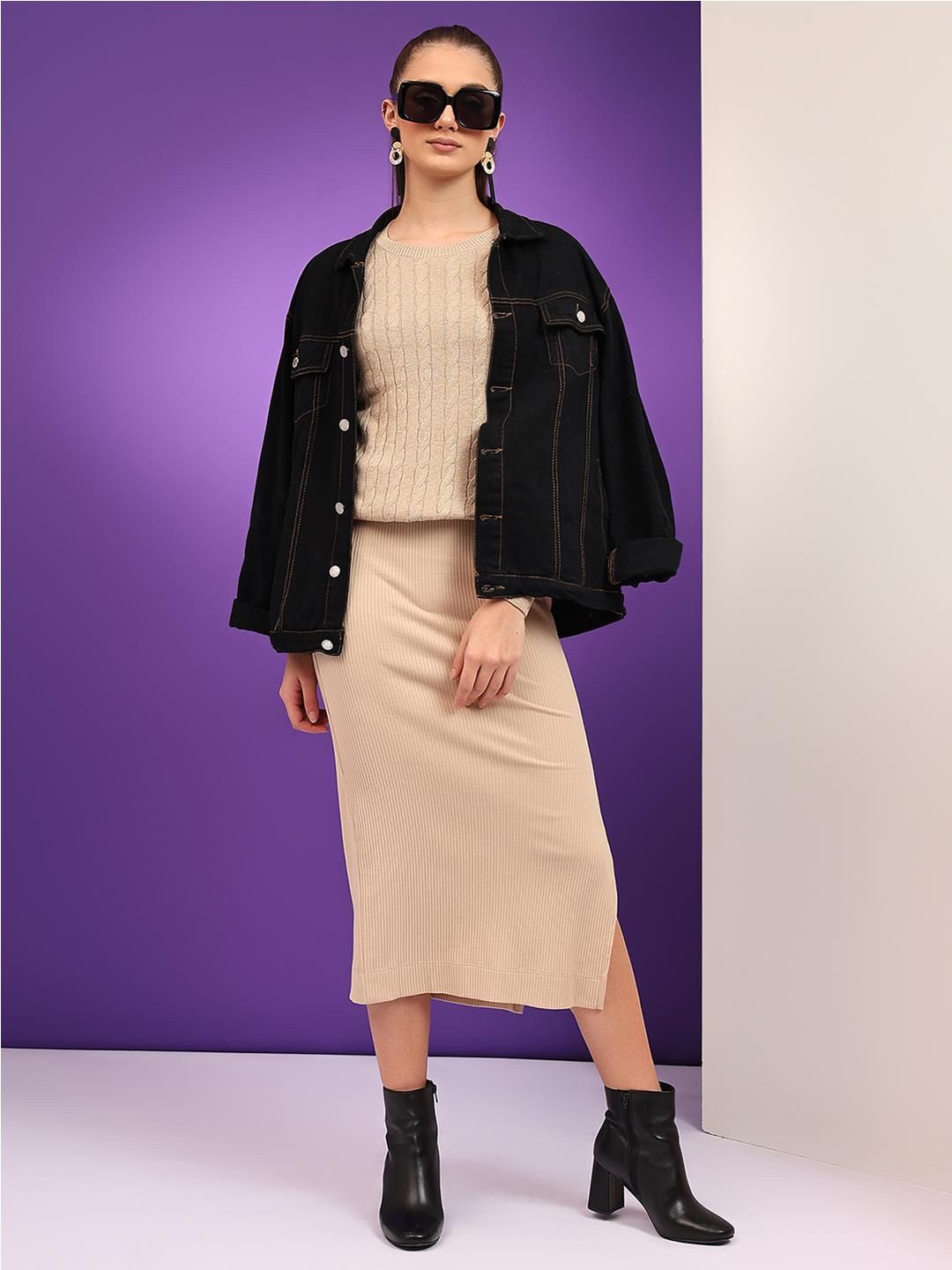 Kotty Women Cable Knit Pullover Sweater