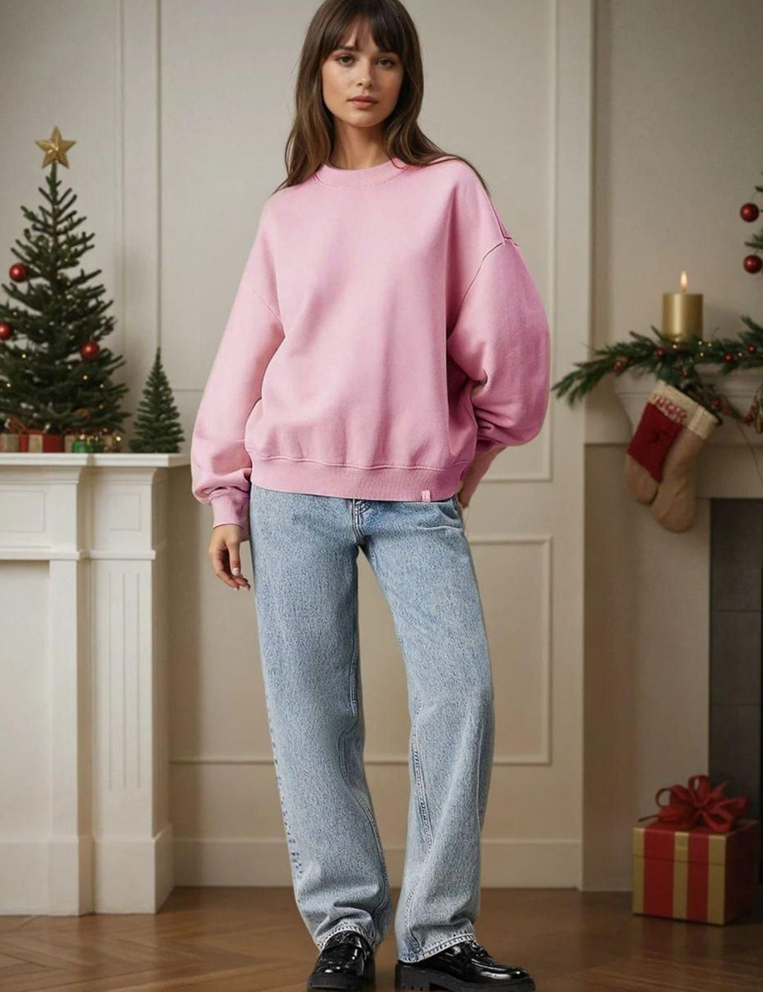 Kotty Women Round Neck Pullover Sweatshirt