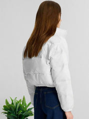 Kotty Mock Collar Lightweight Crop Puffer Jacket 