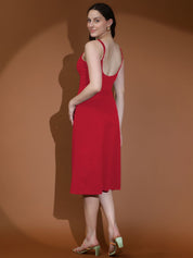 Kotty Shoulder Straps Sheath Midi Dress