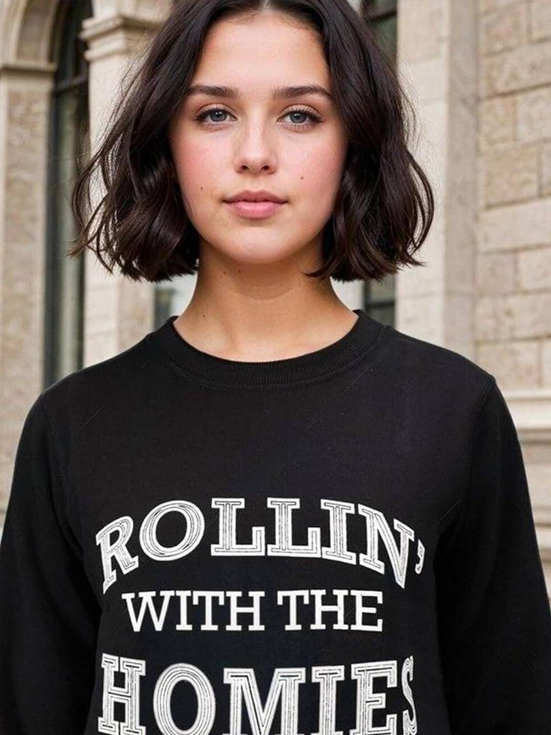 Kotty Women Typography Printed Full Sleeve Sweatshirt