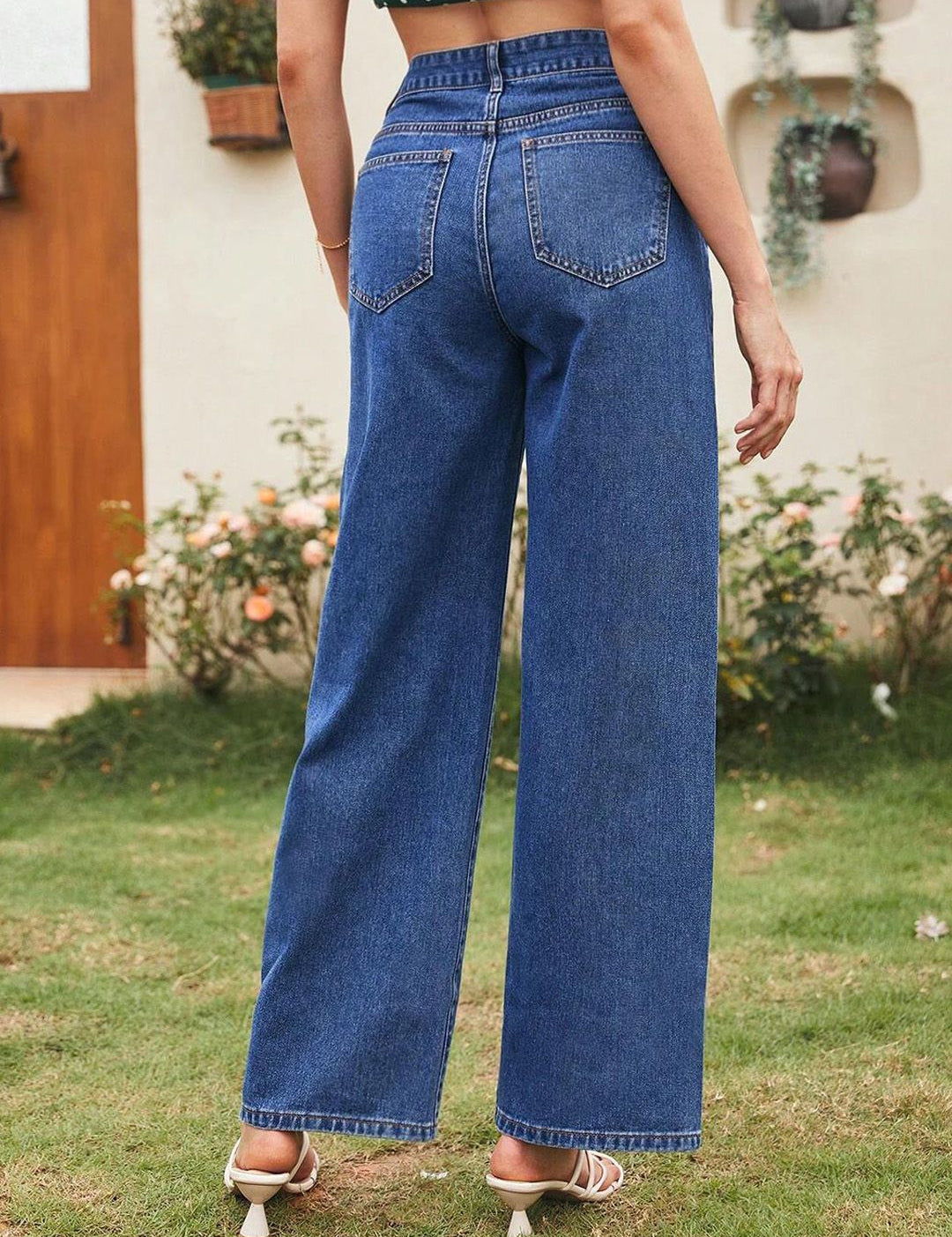 Kotty Women Flared High-Rise Cotton Stretchable Jeans