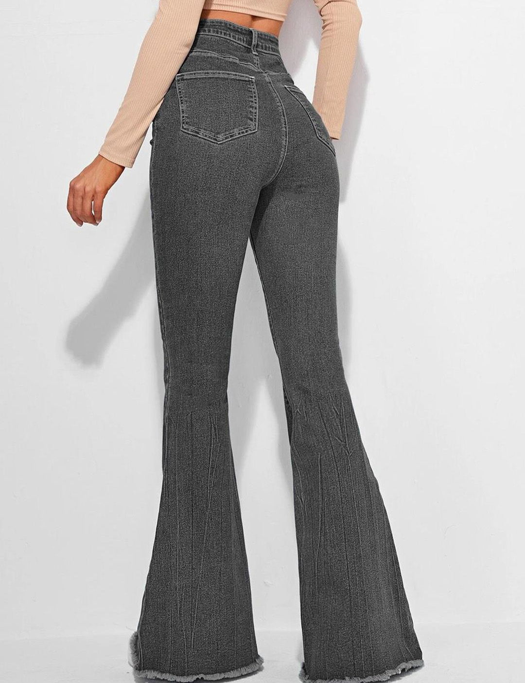 Kotty Women High Rise Jean Bootcut Clean Look Stretchable Jeans