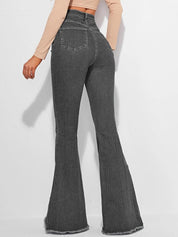 Kotty Women High Rise Jean Bootcut Clean Look Stretchable Jeans