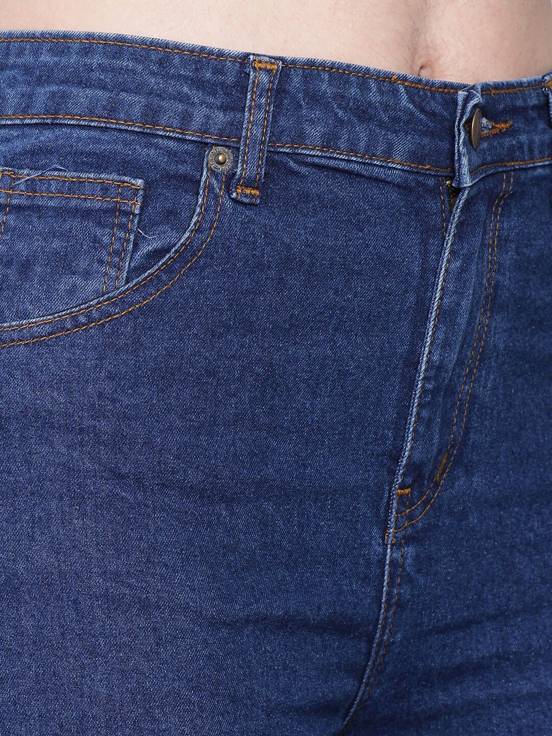 Kotty Women Blue Flared High-Rise Mildly Distressed Jeans