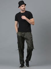 Kotty Men Relaxed Low-Rise Easy Wash Cargos Trousers