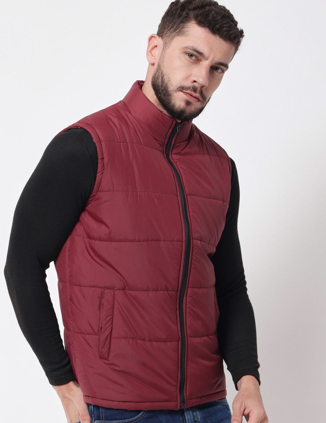 Kotty Men Maroon Outdoor Puffer Jacket