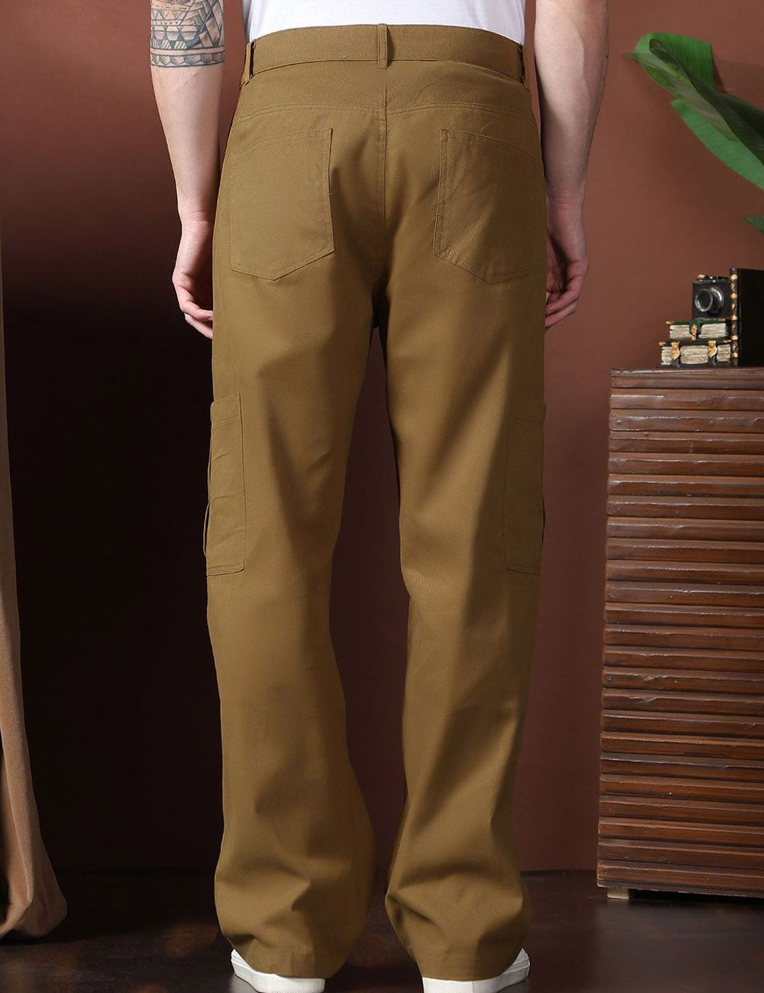 Kotty Men Relaxed Easy Wash Cargos Trousers