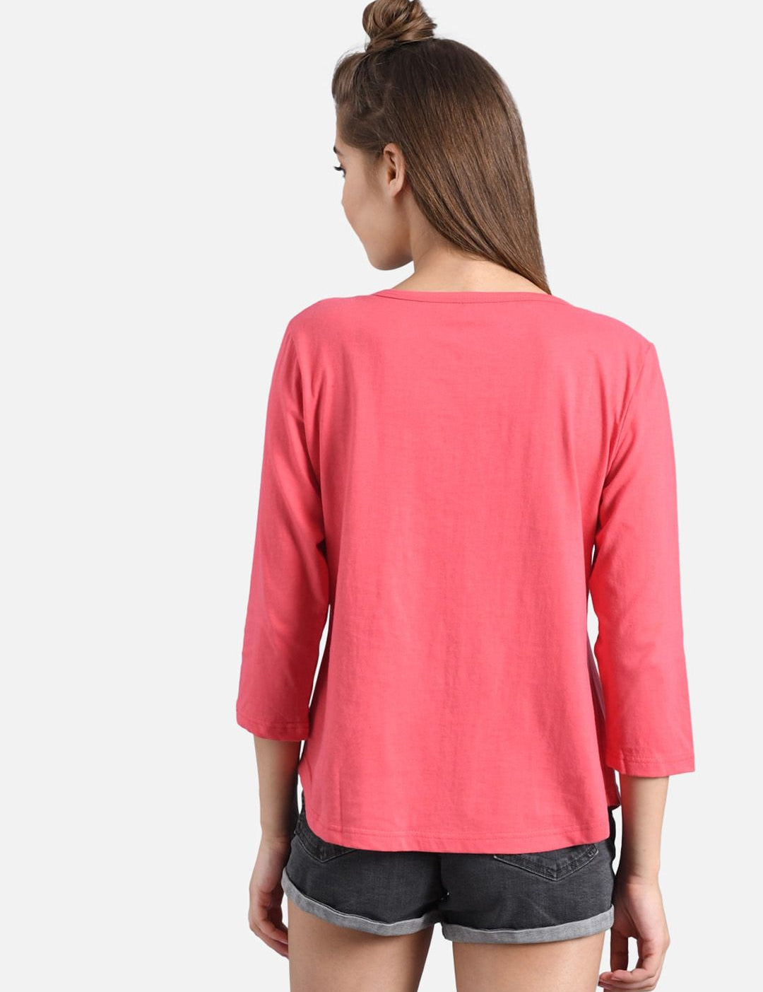 Kotty Women Multicoloured Pack of 2 Colourblocked Round Neck T-shirt