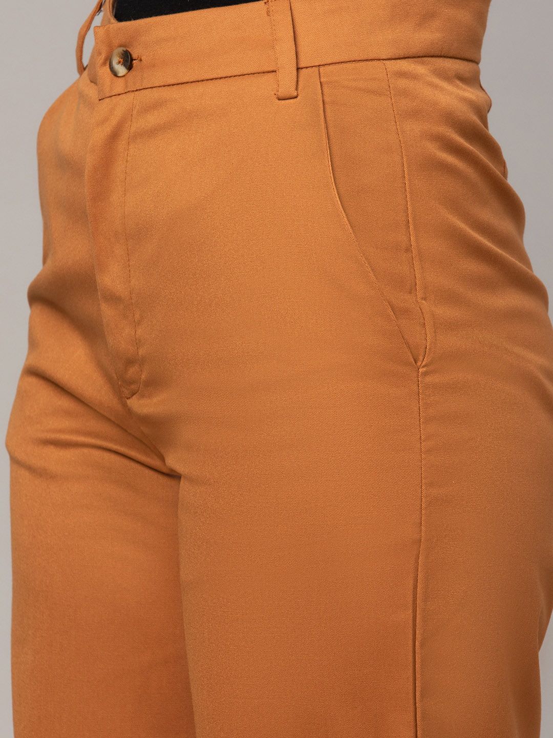 Kotty Women Relaxed Straight Fit High-Rise Easy Wash Trousers