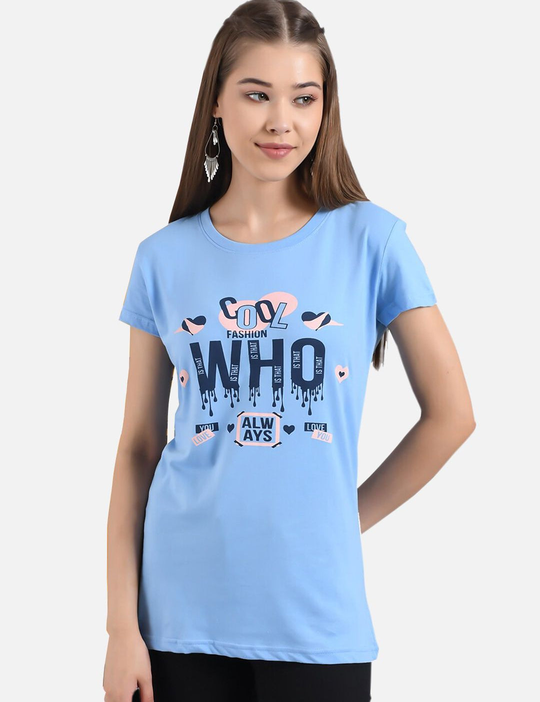 Kotty Women Pack Of 2 Printed Round Neck T-shirts