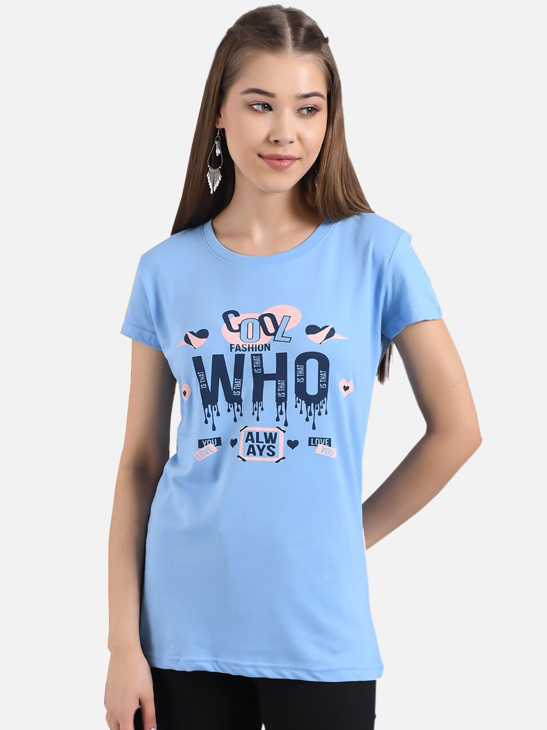 Kotty Women Pack Of 2 Printed Round Neck T-shirts