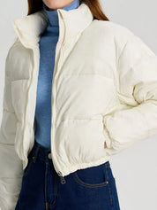Kotty Stand Collar Crop Puffer Jacket