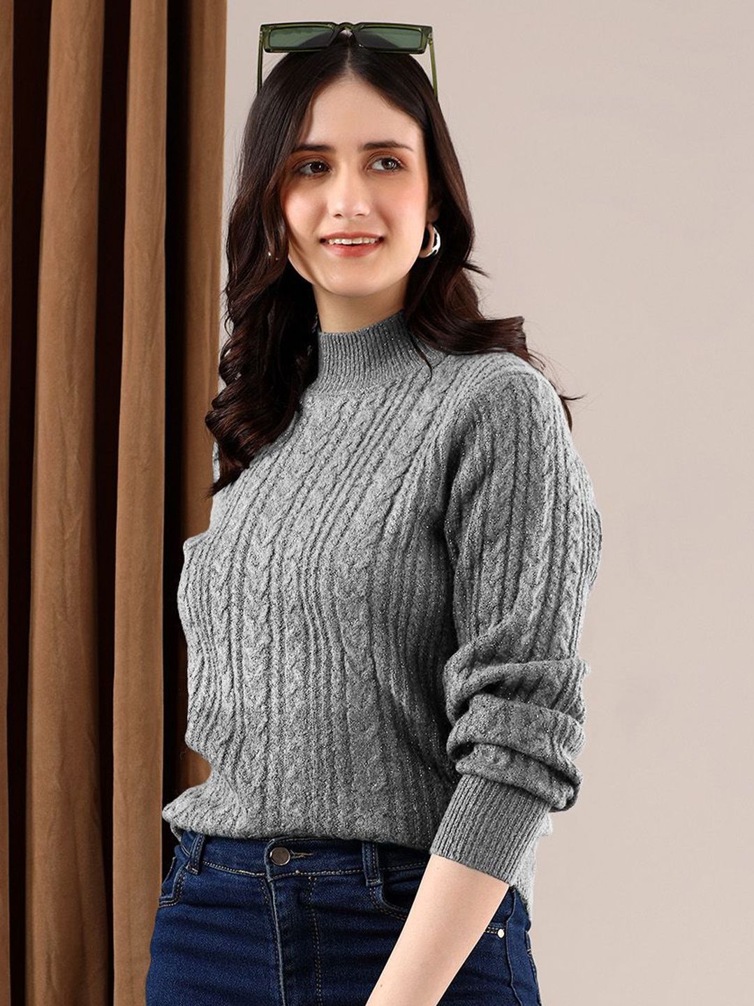 Kotty Women High Neck Pullover Sweater