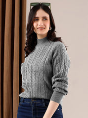 Kotty Women High Neck Pullover Sweater