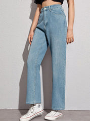 Kotty Women Straight Fit High-Rise Stretchable Jeans