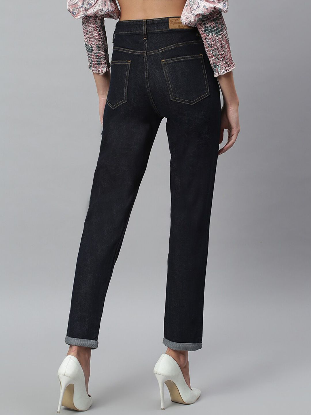 Kotty Women Black Slim Fit High-Rise Stretchable Jeans