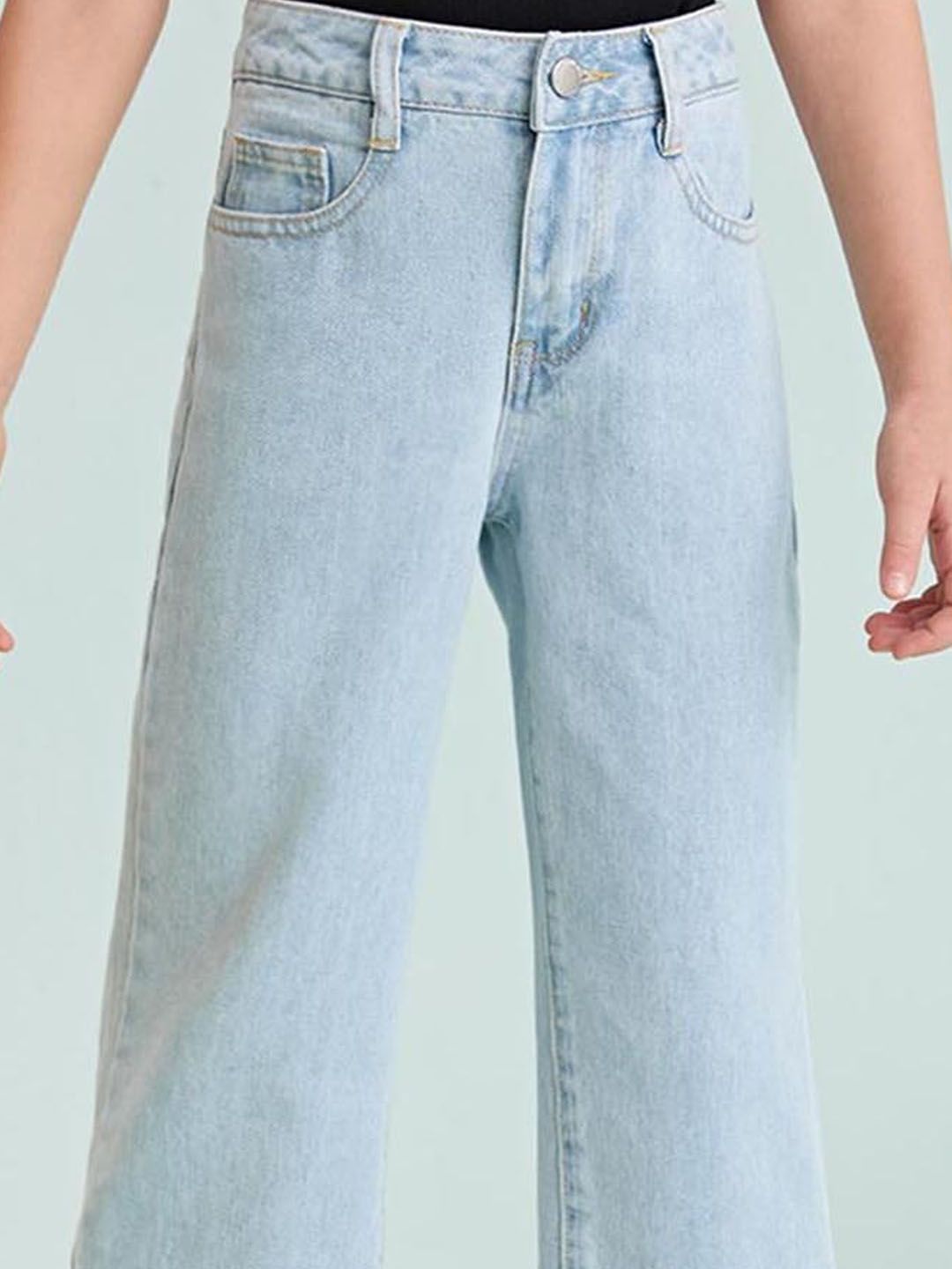 Kotty Girls Jean Mid-Rise Clean Look Stretchable Jeans