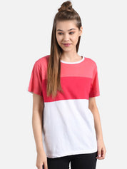 Kotty Women Pack Of 2 Colourblocked Round Neck T-shirts