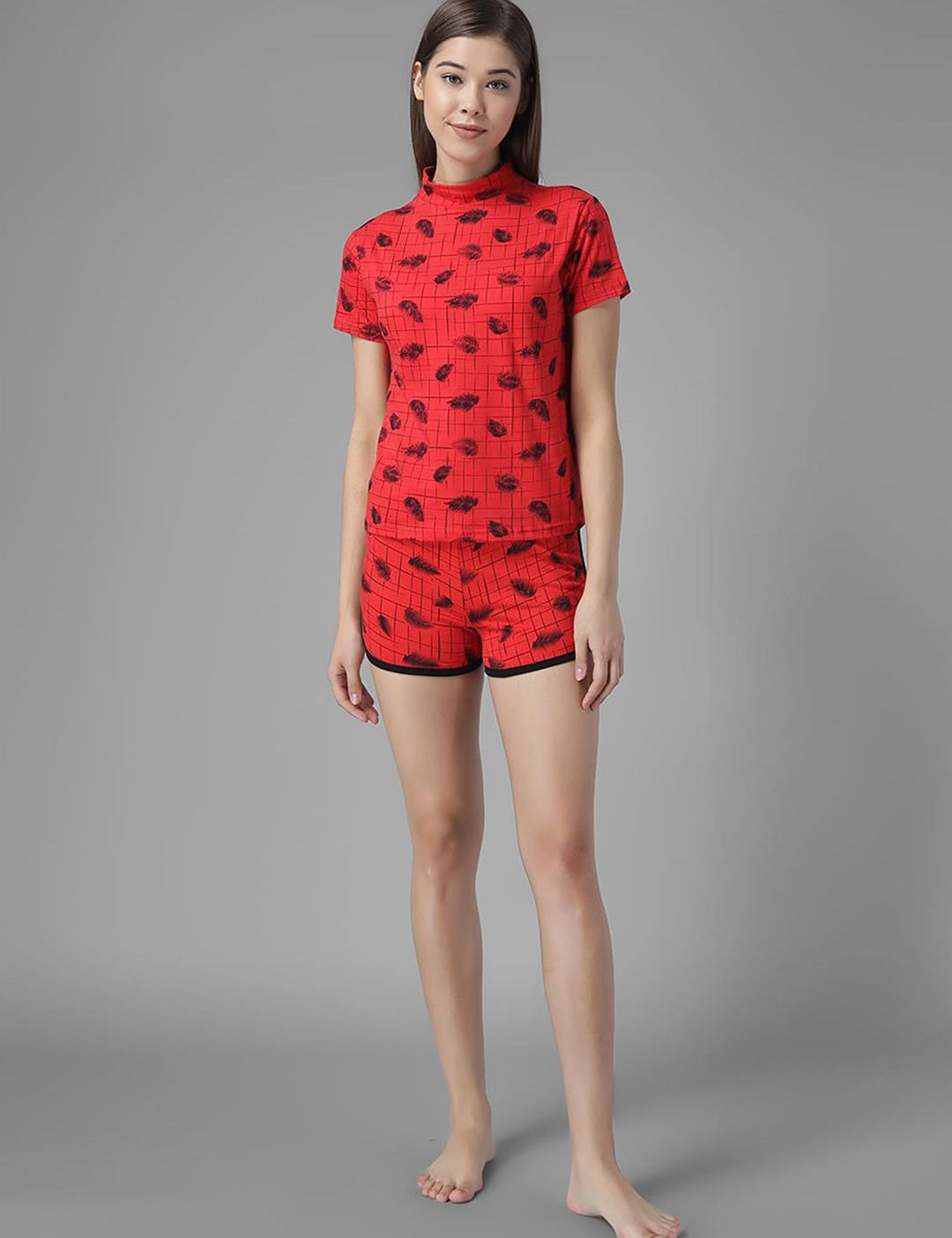 Kotty Women Conversational Printed Hot Pants Low-Rise Regular Fit Shorts