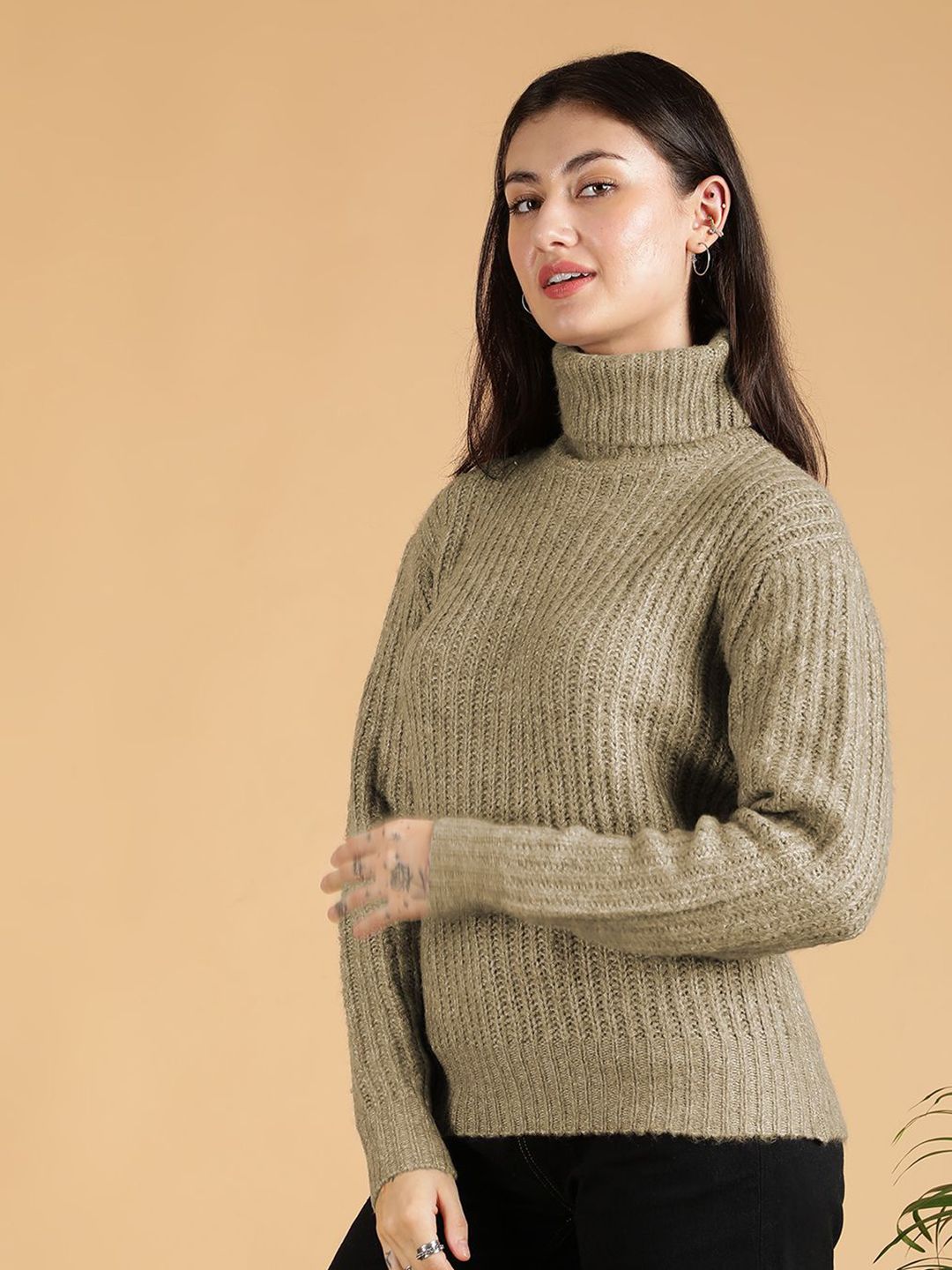 Kotty Women Turtle Neck Pullover Sweaters