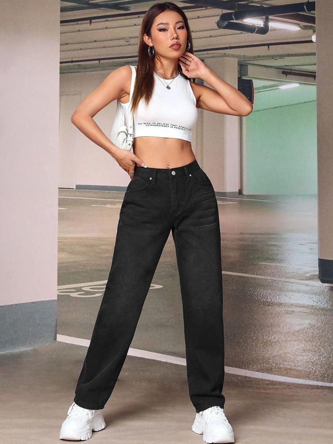 Kotty Women High-Rise Clean Look Light Fade Stretchable Jeans