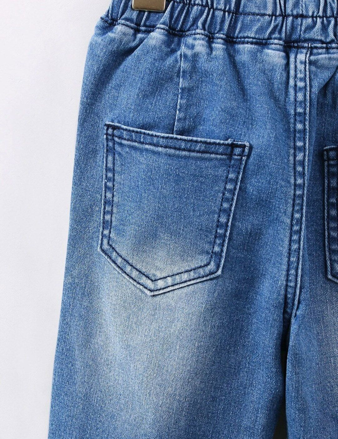 Kotty Boys Blue Jean Heavy Fade Cropped Regular Fit Jeans